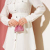 Double-Breasted Pocketed Belted Two-Piece Set Ecru - Image 4