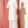 Double-Breasted Pocketed Belted Two-Piece Set Ecru - Image 3