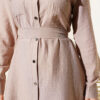 Double-Breasted Pocketed Belted Two-Piece Set Mink - Image 4