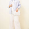 Double Pleated Wide Leg Trousers White – Image 2