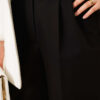 Double Pleated Wide Leg Trousers Black – Image 4