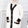 Two-Tone Knitted Hair-Pattern Cardigan Navy Blue – Bild 6