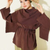 Removable Shawl Detail Modal Tunic Orchid - immagine 7