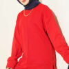 Buttoned Scuba Two-Piece Set Red - immagine 2