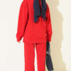 Buttoned Scuba Two-Piece Set Red - immagine 3