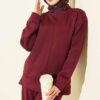 Buttoned Scuba Two-Piece Set Plum - immagine 2
