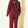 Buttoned Scuba Two-Piece Set Plum - immagine 3