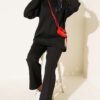 Buttoned Scuba Two-Piece Set Black