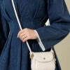 Mini Shoulder Bag with Snap Fasteners Silver - Imagen 5