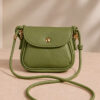 Mini Shoulder Bag with Snap Fasteners Khaki - Imagen 2
