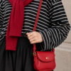 Mini Shoulder Bag with Snap Fasteners Silver - Imagen 9