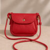 Mini Shoulder Bag with Snap Fasteners Red - Imagen 2