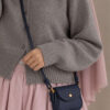 Mini Shoulder Bag with Snap Fasteners Silver - Imagen 11