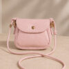 Mini Shoulder Bag with Snap Fasteners Powder Pink - immagine 2