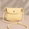 Mini Shoulder Bag with Snap Fasteners Yellow - immagine 2