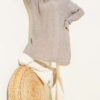 Striped Diamond Pattern Knit Tunic Bronze