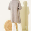 Striped Diamond Pattern Knit Tunic Bronze - Image 3