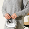 Striped Diamond Pattern Knit Tunic Grey - الصورة 4