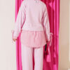 Striped Trim French Terry Two-Piece Set Pink - immagine 3