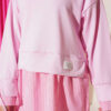 Striped Trim French Terry Two-Piece Set Pink - immagine 4