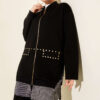 Striped Panel Stud Detail Two-Piece Set Black - immagine 2