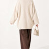 Ribbed Embossed Knit Tunic Beige - الصورة 4
