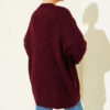 Ribbed Embossed Knit Tunic Burgundy – Image 3