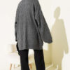 Ribbed Embossed Knit Tunic Smoke – Bild 3