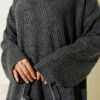 Ribbed Embossed Knit Tunic Smoke – Bild 4