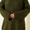 Ribbed Embossed Knit Tunic Khaki – Image 4