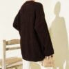 Ribbed Embossed Knit Tunic Brown - الصورة 3