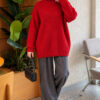 Ribbed Embossed Knit Tunic Red - Imagen 2