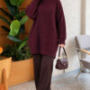 Ribbed Embossed Knit Tunic Plum - Imagen 2