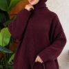 Ribbed Embossed Knit Tunic Plum - Imagen 3