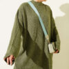 Ribbed Embossed Knit Tunic Nefti