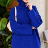 Ribbed Embossed Knit Tunic Saxon Blue - Imagen 3