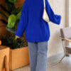 Ribbed Embossed Knit Tunic Saxon Blue - Imagen 4