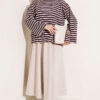 Striped Tunic with Emblem Detail Burgundy – Bild 2