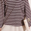 Striped Tunic with Emblem Detail Burgundy – Bild 4