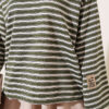 Striped Tunic with Emblem Detail Khaki - Imagen 4