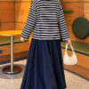 Striped Tunic with Emblem Detail Navy Blue – Bild 4
