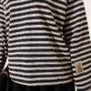 Striped Tunic with Emblem Detail Black - immagine 4