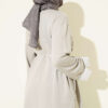 Striped French terry tunic with cuffed sleeves and drawstring hem Grey – Bild 3