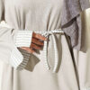 Striped French terry tunic with cuffed sleeves and drawstring hem Grey – Bild 4