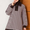 Striped Half-Zip French Terry Two-Piece Set Pink - Image 2