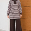 Striped Half-Zip French Terry Two-Piece Set Pink - Image 3