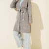 Textured Knit Cardigan with Drop Stitch Detail Grey - immagine 2