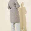 Textured Knit Cardigan with Drop Stitch Detail Grey - immagine 3