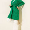 Textured Knit Cardigan with Drop Stitch Detail Green - الصورة 2