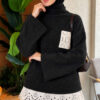 Lace Pocket Detail Knit Tunic Anthracite